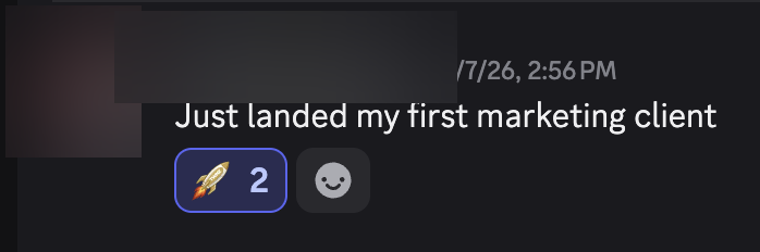 Just landed my first marketing client
