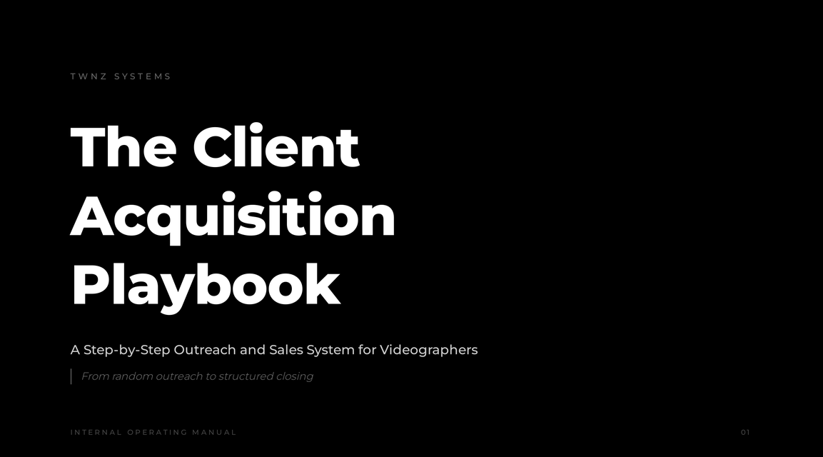 Client Acquisition Playbook