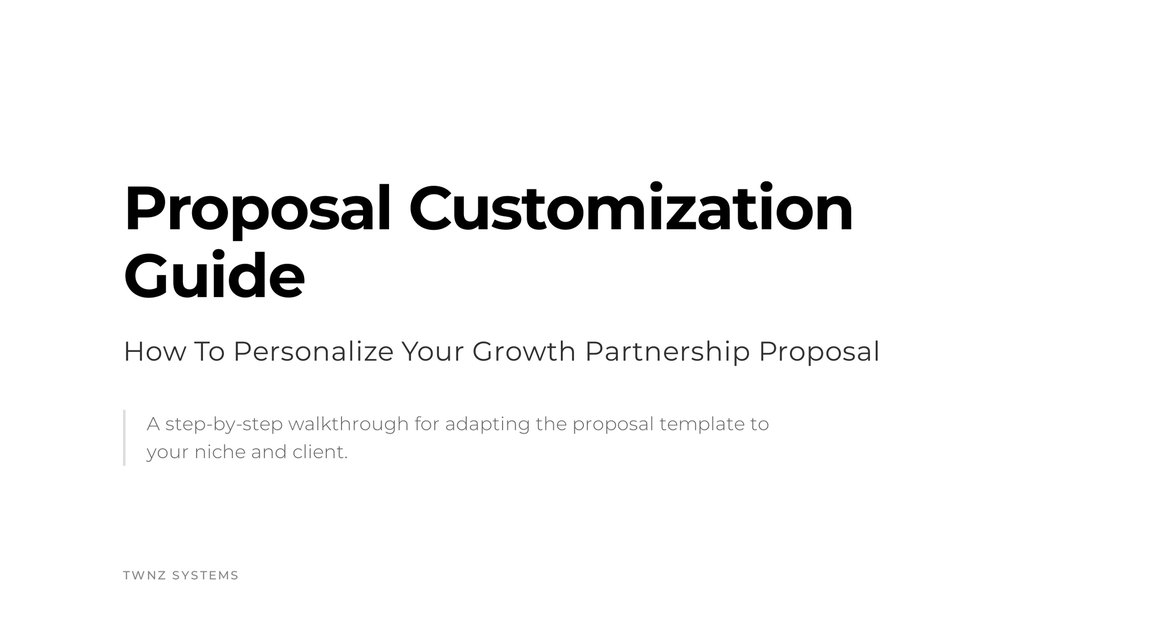 Proposal Guide