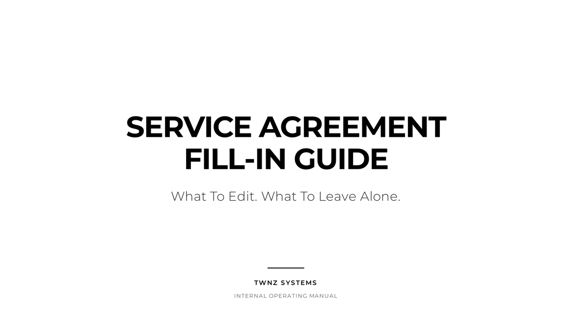 Agreement Fill-In Guide