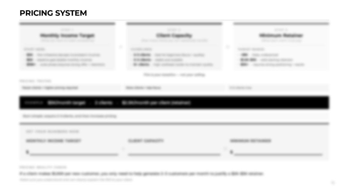 Pricing System