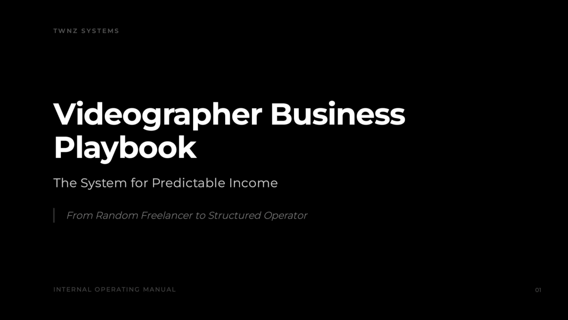 Videographer Business Playbook cover