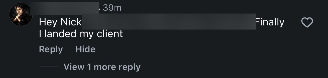 Landed their first client after the TWNZ system meeting