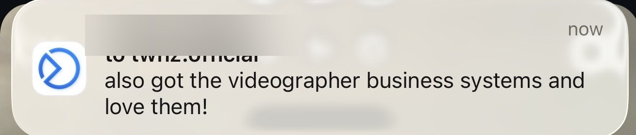 Got the videographer business systems and loves them
